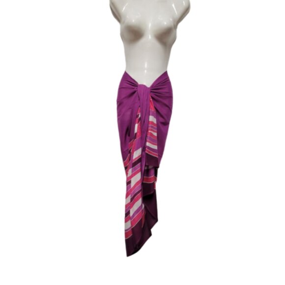 Cover Up Handpainted Cotton Batik Coverups Strapless Dress Wrapskirt Home Accent - Picture 6 of 6